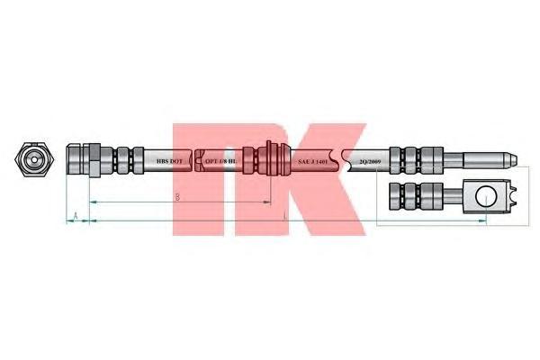 фото Шланг тормозной системы nk 854315