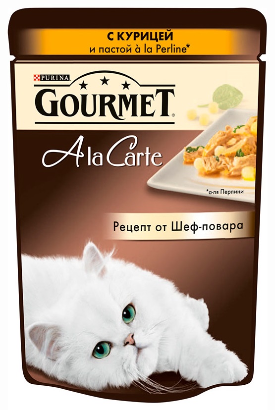 фото Влажный корм для кошек gourmet a la carte, курица, шпинат, 24шт, 85г