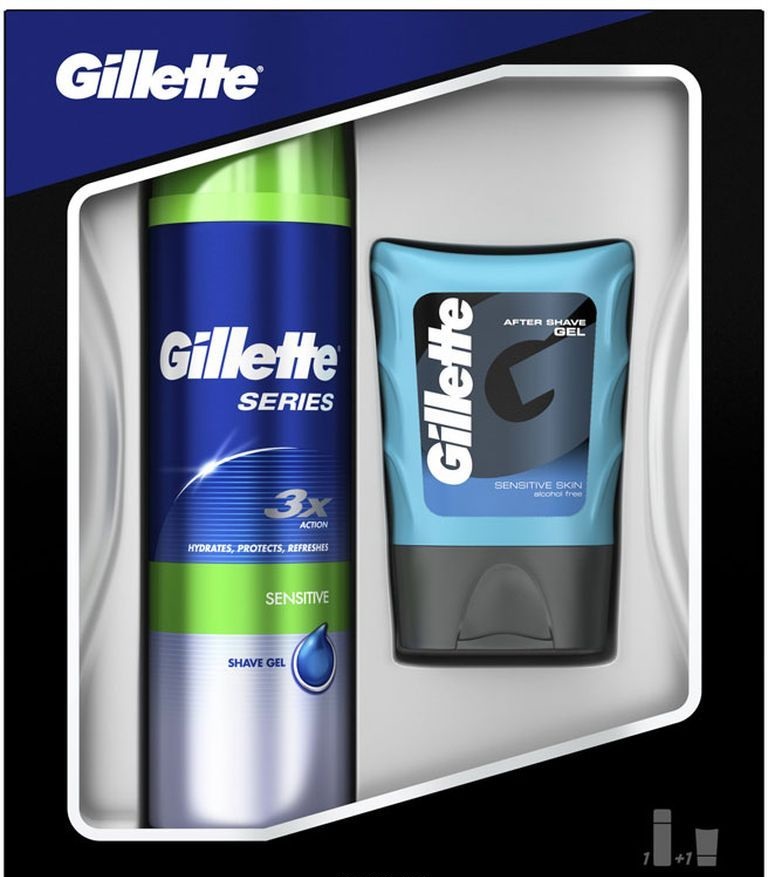 

Подарочный набор GILLETTE TGS гель для бритья 200мл+гель после бритья 75мл