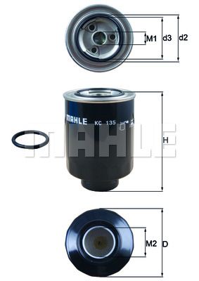 фото Фильтр топливный knecht kc 135d mahle/knecht