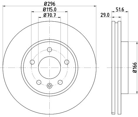 фото Тормозной диск hella pagid 8dd 355 114-401