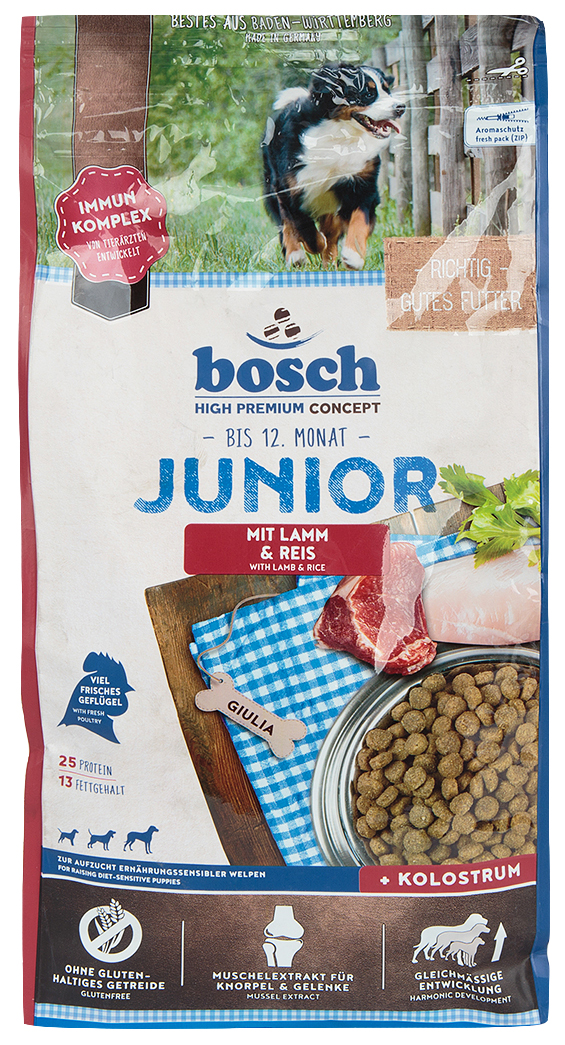 

Сухой корм для щенков Bosch Junior, ягненок и рис, 3кг, Junior