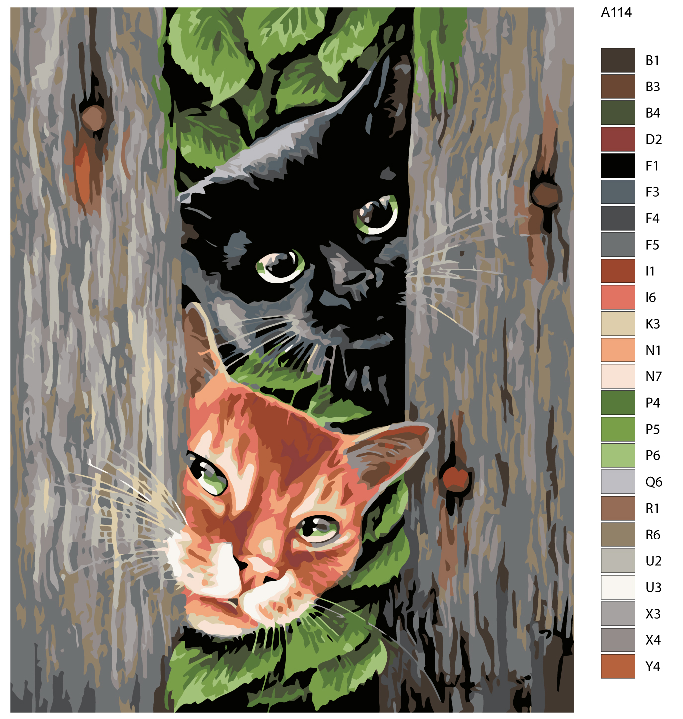 

Картина по номерам, 40 x 50, A114, A114