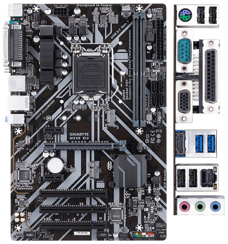 фото Материнская плата gigabyte h310n