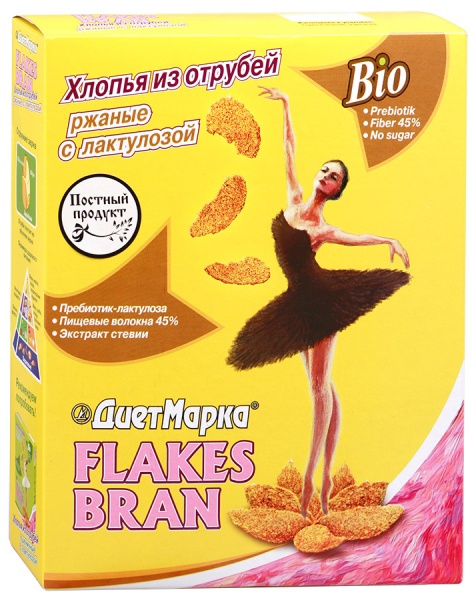 

Хлопья ДиетМарка из отрубей ржаные с лактулозой 150 г