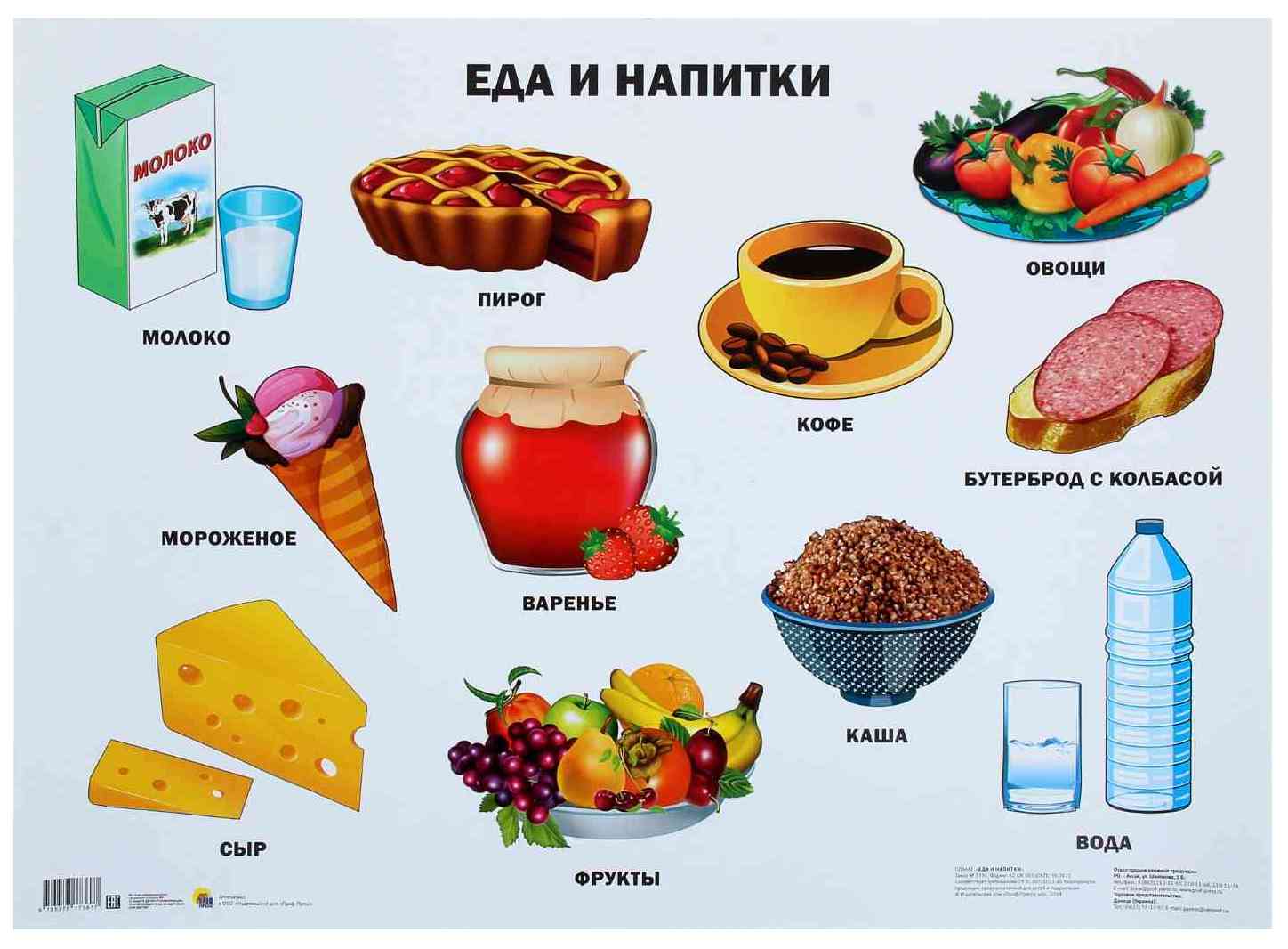 

Плакат проф-Пресс плакаты на картоне Еда и напитки (Формат А2)