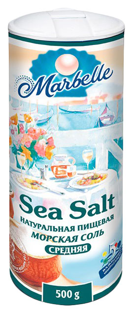 Соль морская  Marbelle натуральная пищевая средняя 500 г
