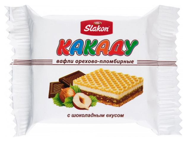 

Вафли какаду Slakon орехово-пломбирные с шоколадным вкусом 18 г