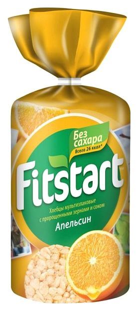 Хлебцы мультизлаковые Fitstart апельсин 100 г