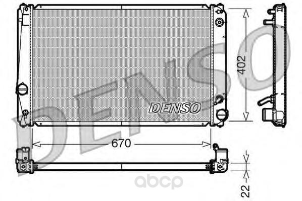 

Радиатор 670x402 Denso DRM50052