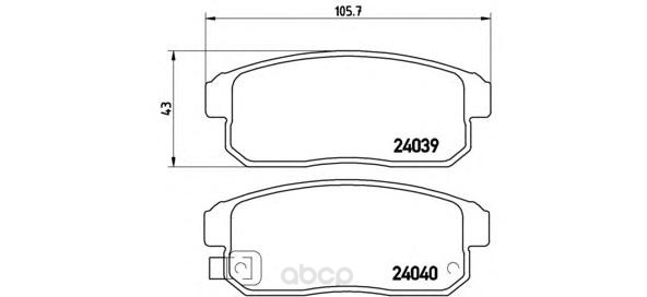 

Тормозные колодки дисковые brembo P49035