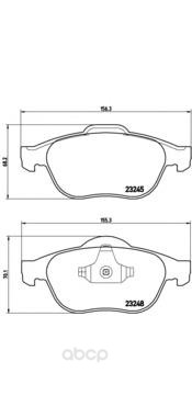 

Тормозные колодки brembo передние P68032