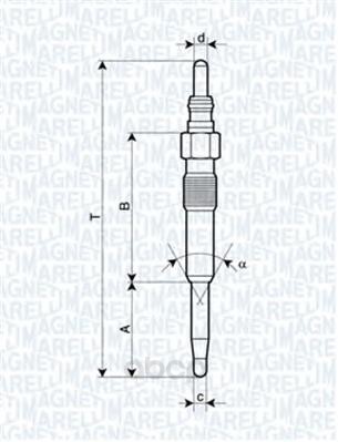 фото Свеча накаливания magneti marelli 062900038304