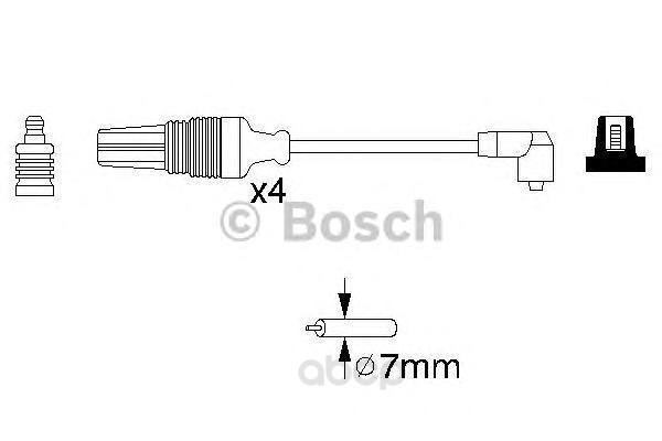 

Комплект высоковольтных проводов BOSCH 0986356830