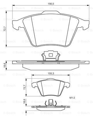 

Тормозные колодки Bosch дисковые 986494492