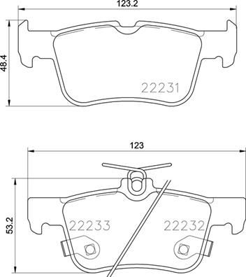 фото Комплект тормозных колодок, дисковый тормоз brembo