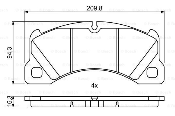 

Тормозные колодки Bosch дисковые 986494787