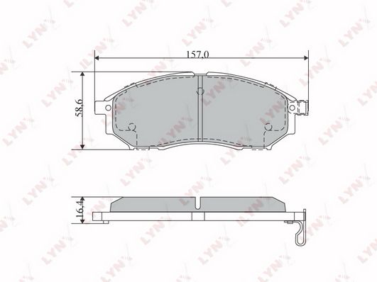 

Тормозные колодки LYNXauto дисковые BD5725