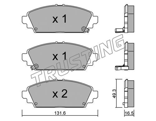 

Тормозные колодки TRUSTING дисковые 4790