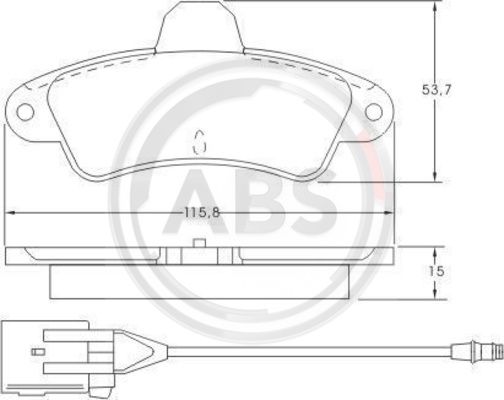 

Тормозные колодки дисковые ABS 36845