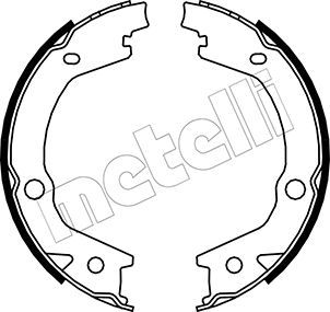 

Тормозные колодки METELLI стояночного тормоза 530184