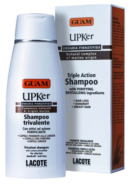 Шампунь тройного действия Guam UPKer Shampoo Trivalente 200 мл guam легинсы антицеллюлитные моделирующие шэйп ап l xl 48 52 1 шт