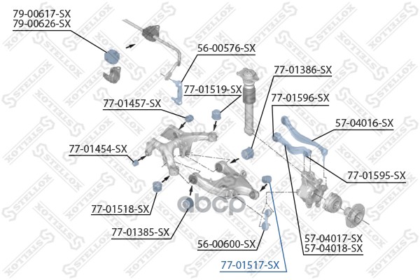 

Сайлентблок Stellox 7701517SX