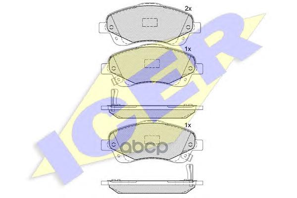фото Комплект тормозных колодок icer 181573