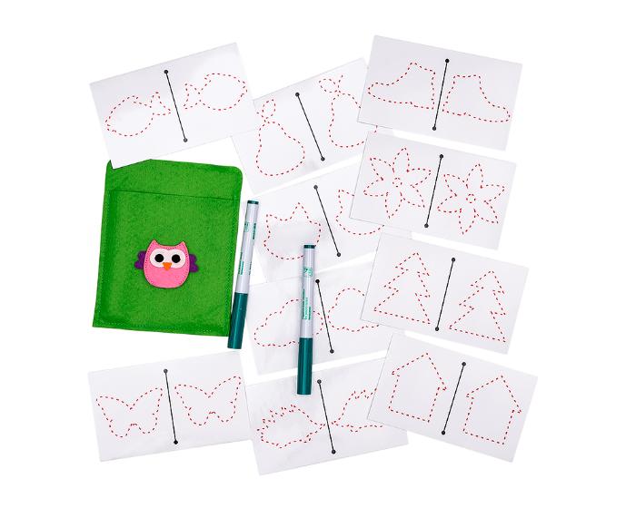 

Развивающая игрушка Smile decor Многоразовые карточки для рисования двумя руками Ф275