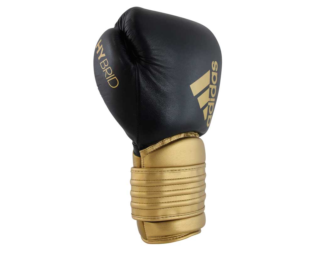 Боксерские перчатки Adidas Hybrid 300 черно золотые