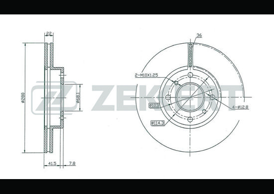 фото Тормозной диск zekkert bs-5177