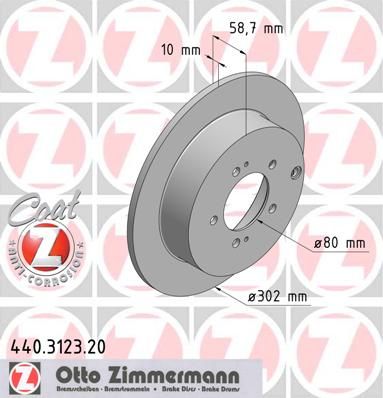 фото Тормозной диск zimmermann 440.3123.20