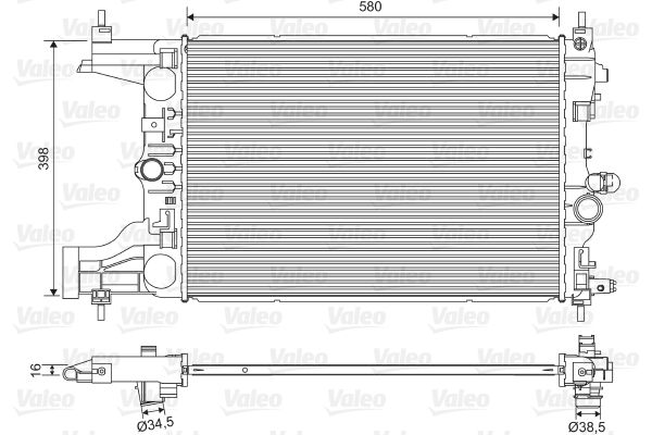 

Радиатор охлаждения двигателя VALEO 701594