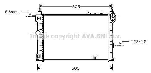 

Радиатор охлаждения двигателя AVA QUALITY COOLING OLA2028