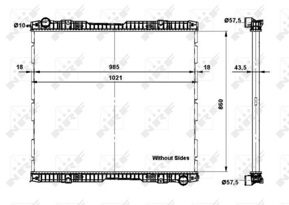 фото Радиатор охлаждения двигателя nrf 509739