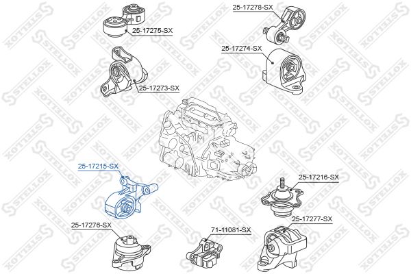 

Опора двигателя Stellox 2517215SX