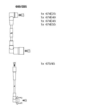 

Комплект проводов зажигания BREMI 600/335