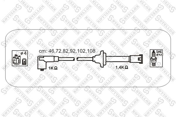 

Комплект проводов зажигания STELLOX 10-38525-SX