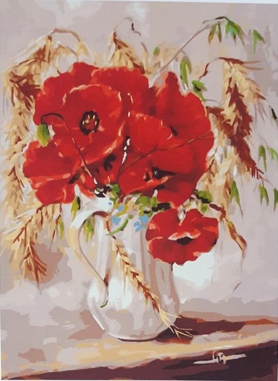 

Картина по номерам Paintboy Маки с пшеницей, 40x50 см, Маки с пшеницей