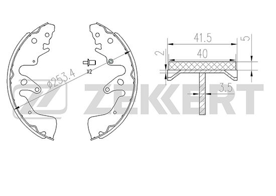 

Комплект тормозных колодок ZEKKERT BK-4049