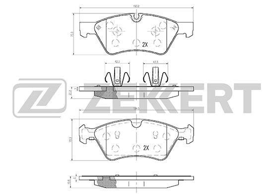 

Тормозные колодки ZEKKERT дисковые BS-1214