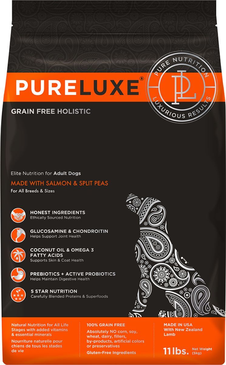 фото Сухой корм для собак pureluxe gf holistic для городских питомцев, лосось, 1.81кг