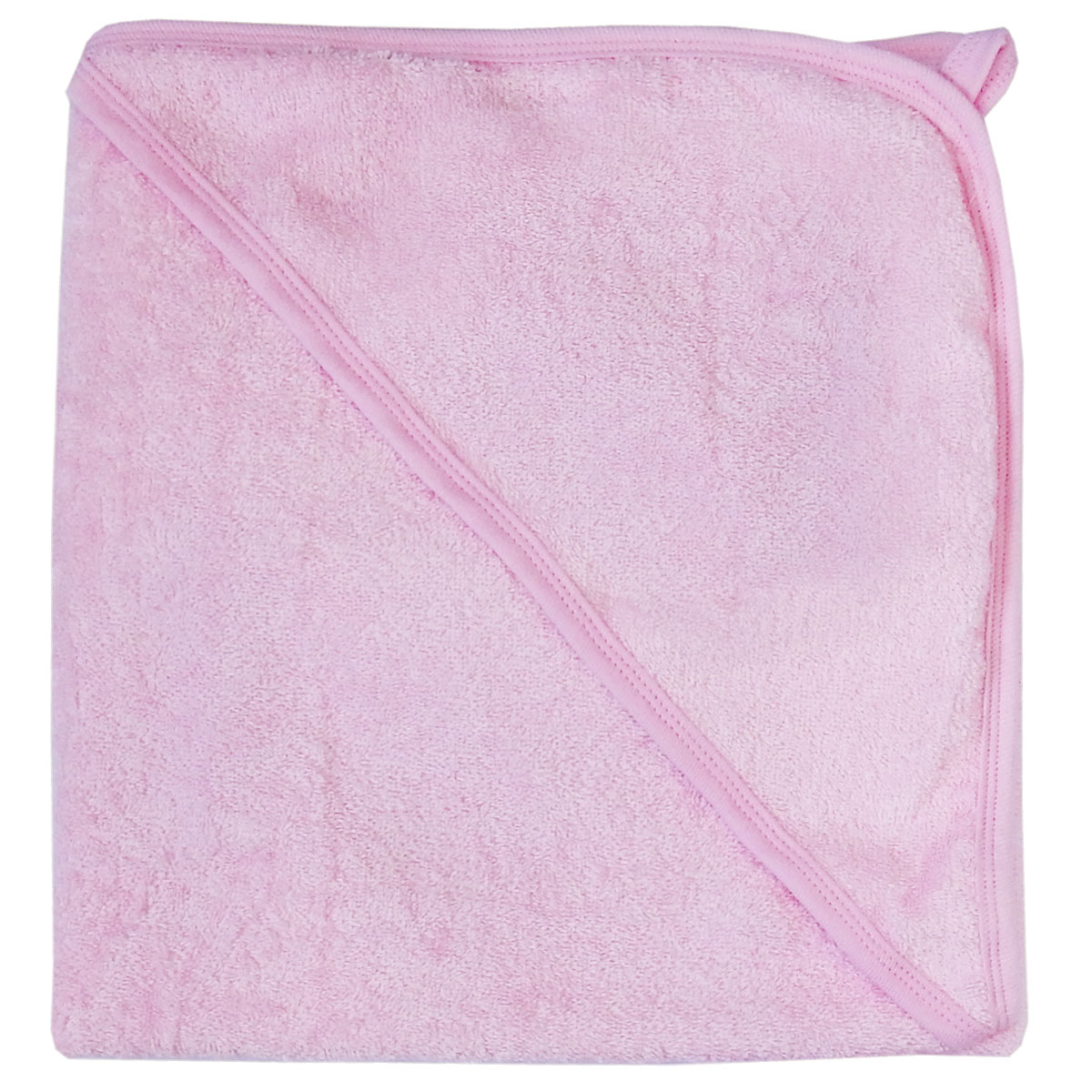 Полотенце Папитто для купания с уголком 100х100 Розовый uviton полотенце для купания kitten 90х90 см