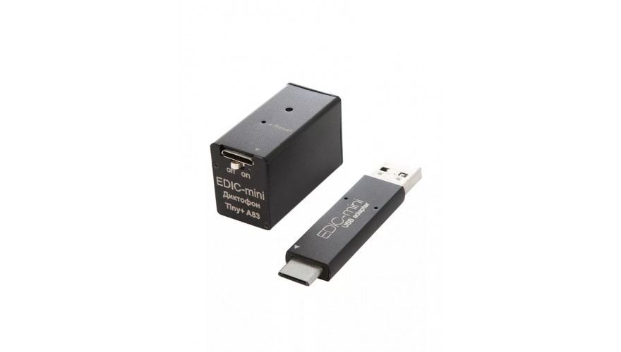

Цифровой диктофон Edic-mini Tiny+ A83 4 Гб Black, Tiny+ A83