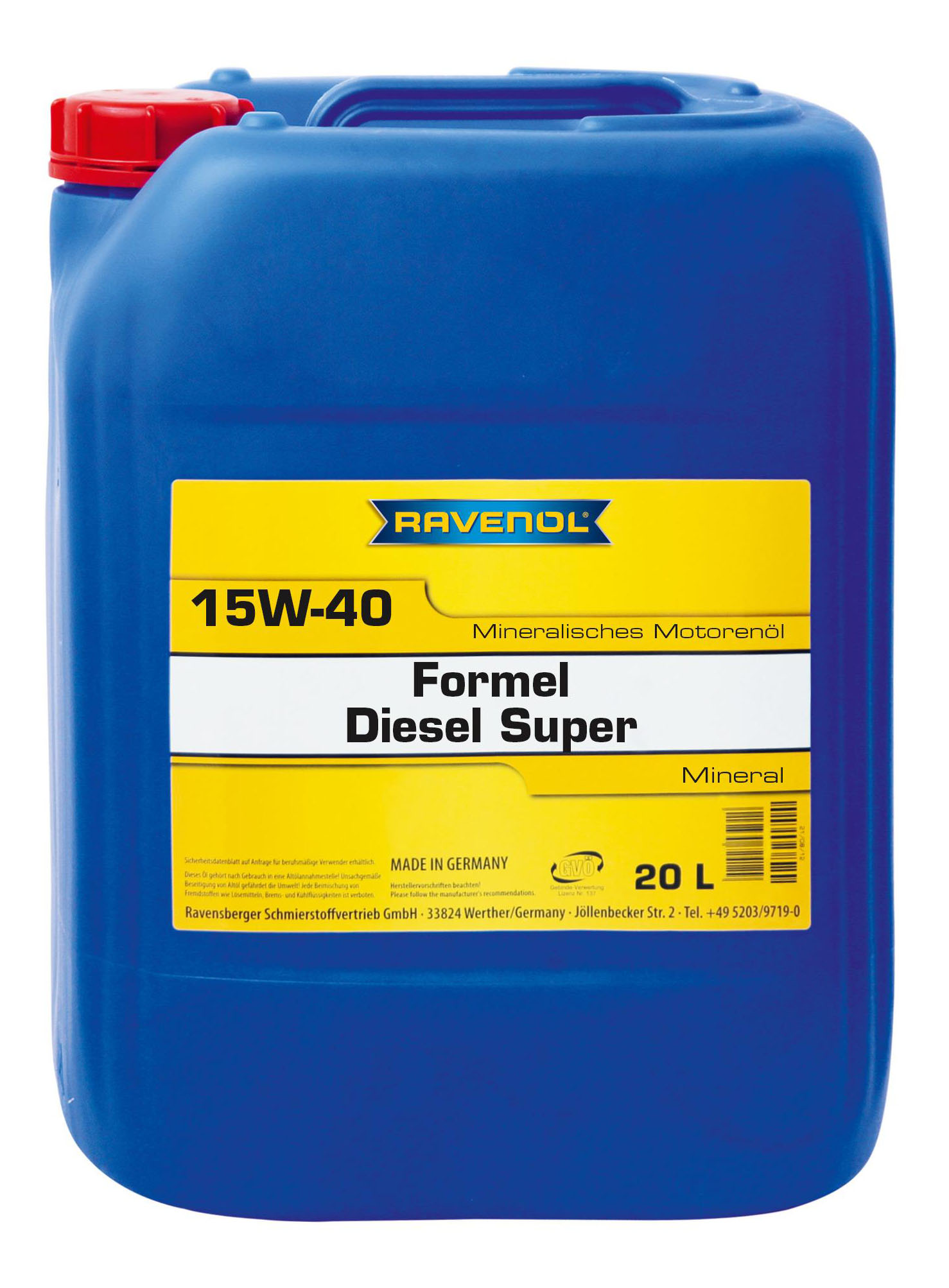 фото Моторное масло ravenol formel super diesel 15w-40 20л