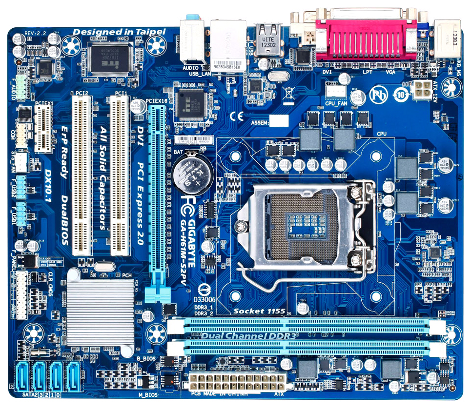 

Материнская плата GIGABYTE GA-H61M-S2PV, GA-H61M-S2PV