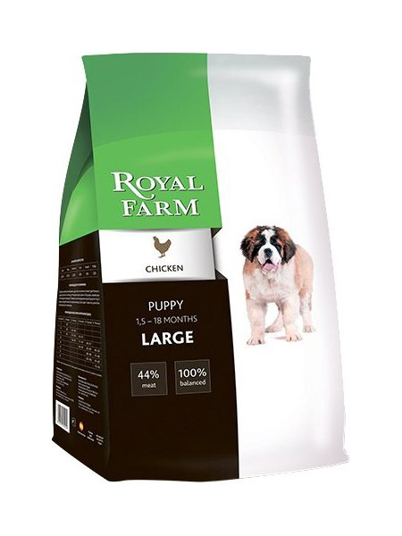 

Сухой корм для щенков ROYAL FARM Puppy Large, для крупных пород, курица, 2кг, Puppy Large