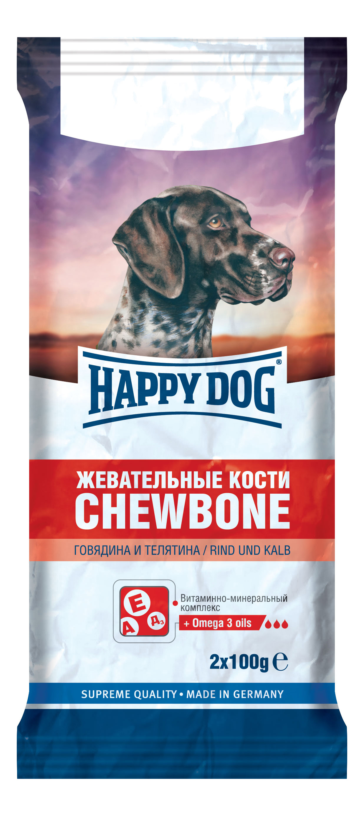 

Лакомство для собак Happy Dog Кости жевательные 200г, Кости жевательные 200г
