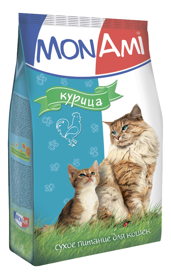 фото Сухой корм для кошек monami, курица, 10кг