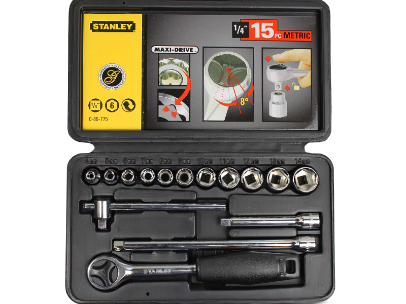

Набор головок торцевых Stanley 0-86-775 1/4" (15 предметов) метрический